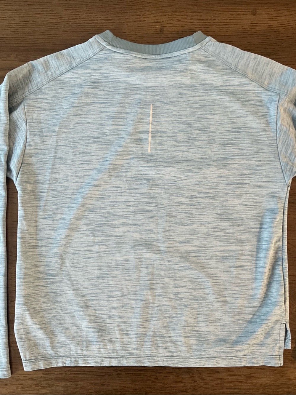 Nike Dri-FIT Running Long Sleeve Crew Neck Shirt Light Heather Green-Blue EUC - Picture 7 of 12